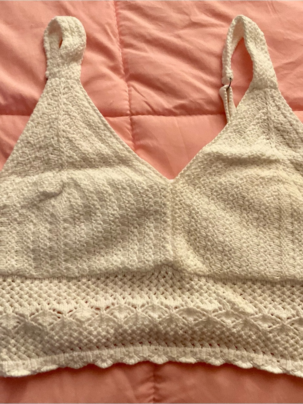 Hollister Cream Crochet Bralette